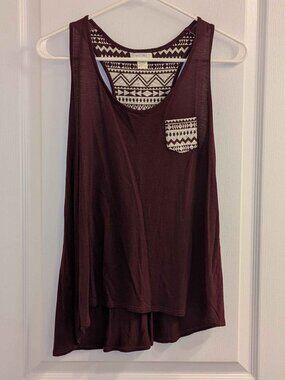 maroon/burgundy racerback tank